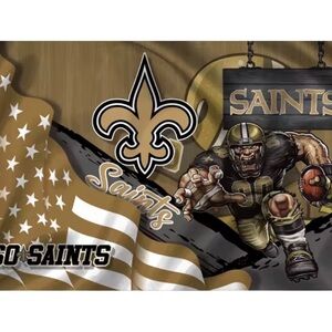 New Orleans Saints Football Flag 3x5 Feet Grommets Fast Same Day Shipping